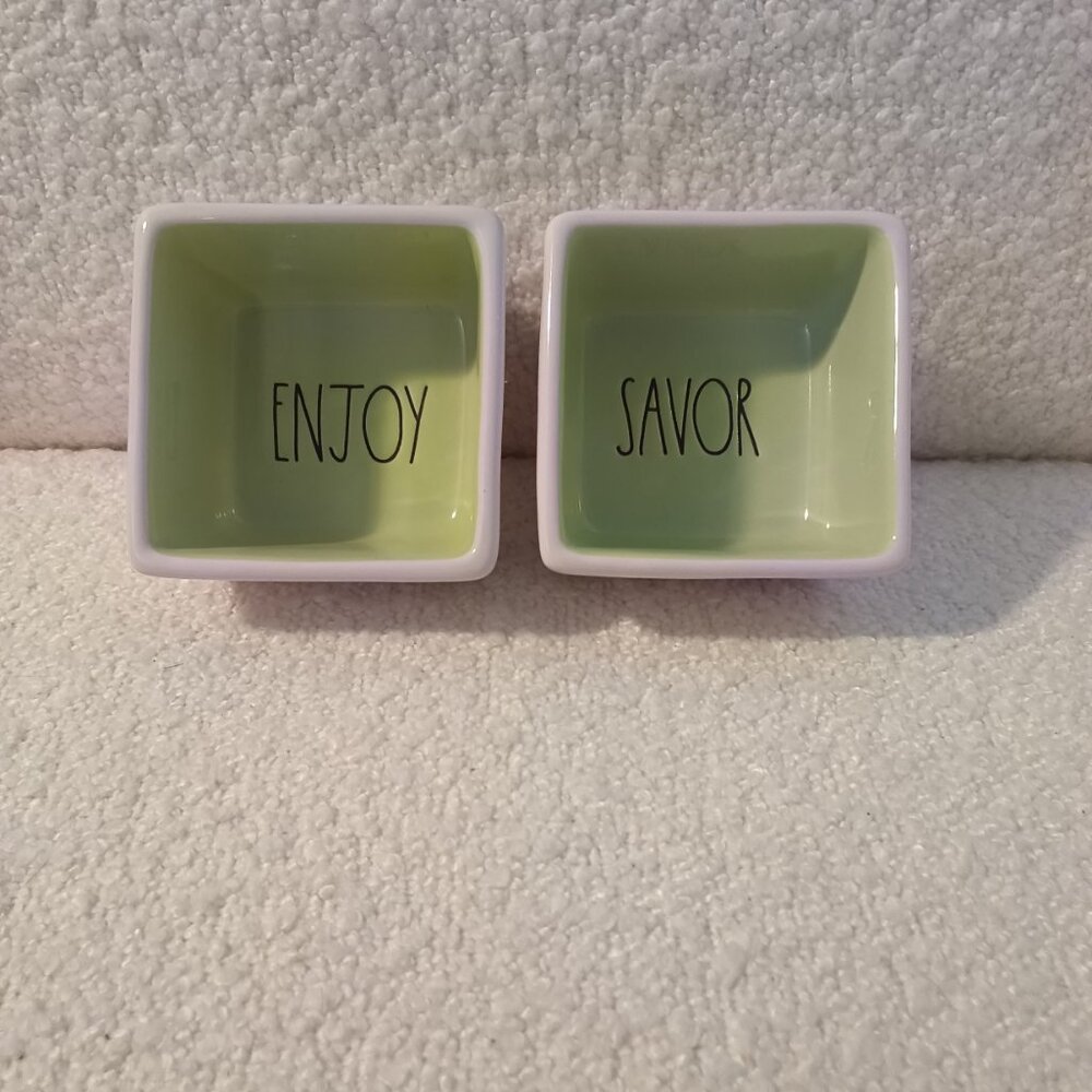 Rare Rae Dunn Enjoy Savor Dip bowl Set - Picture 4 of 4